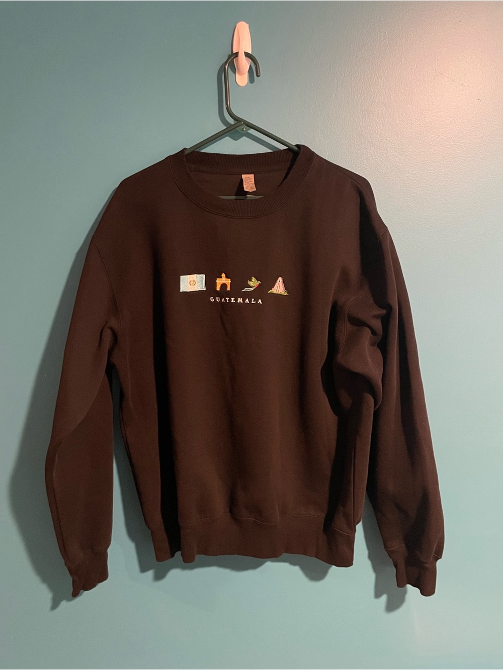 Guatemala Embroidered Crewneck Sweatshirt - Black